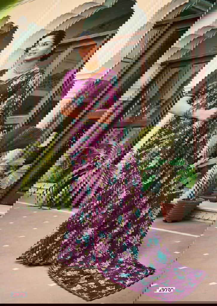 Lt Akshara Printed Ethnic Wear Wholesale Chiffon Sarees